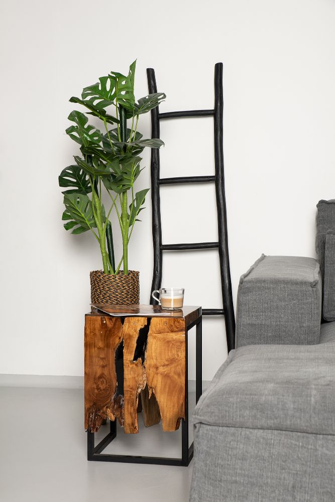 Decoratieve ladder 150 cm - zwart -