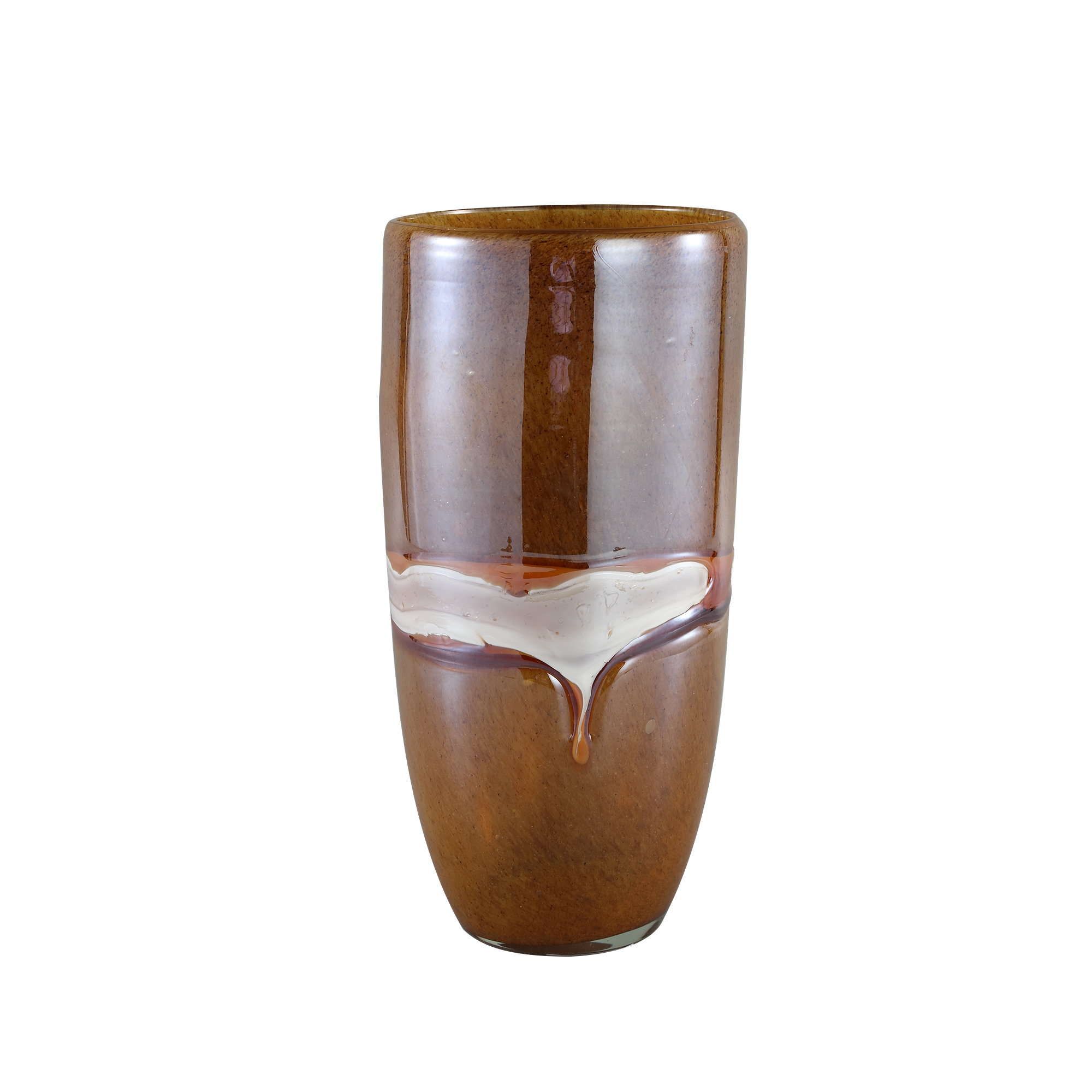 Patty Brown glass vase round S