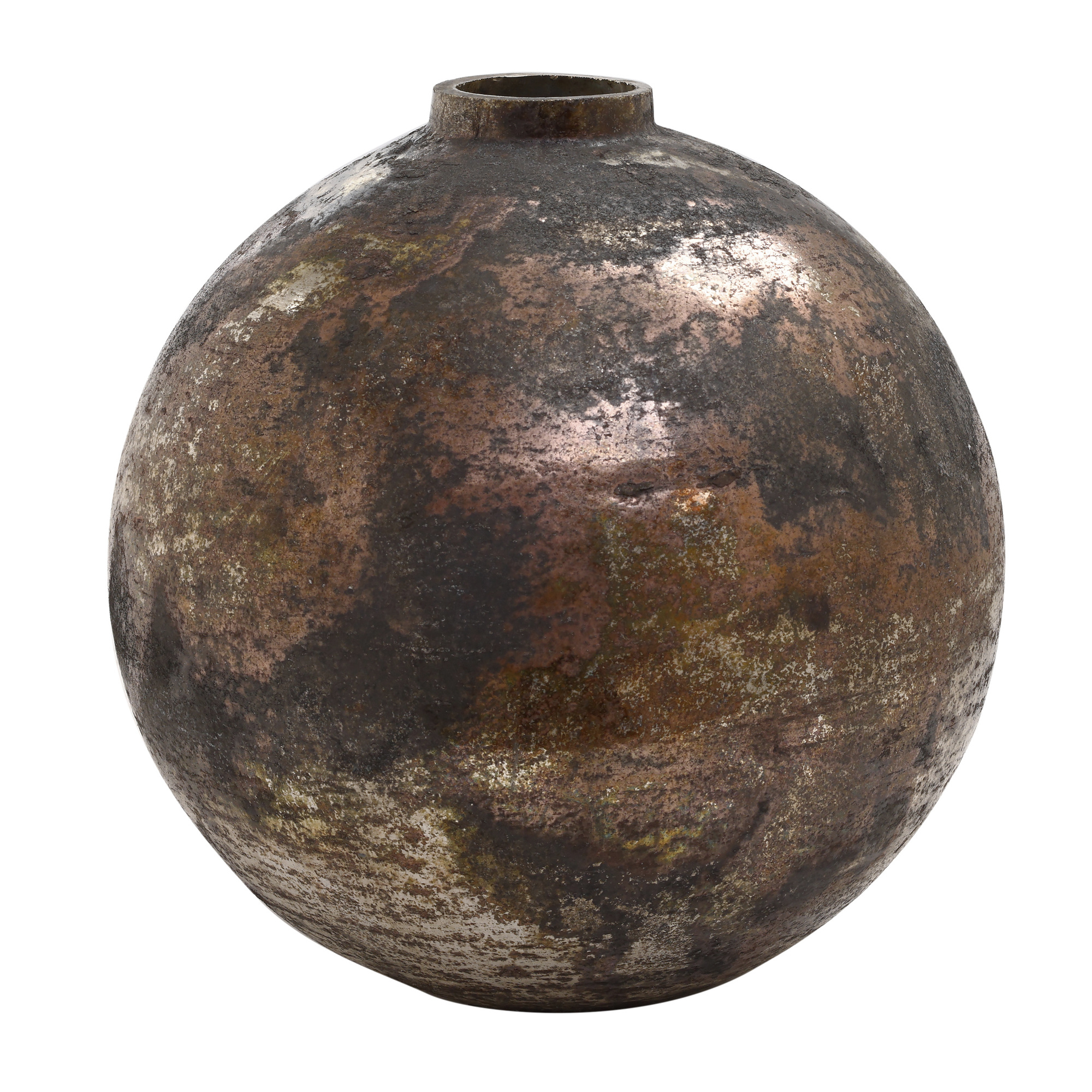 Archer Copper glass vase round bulb design L