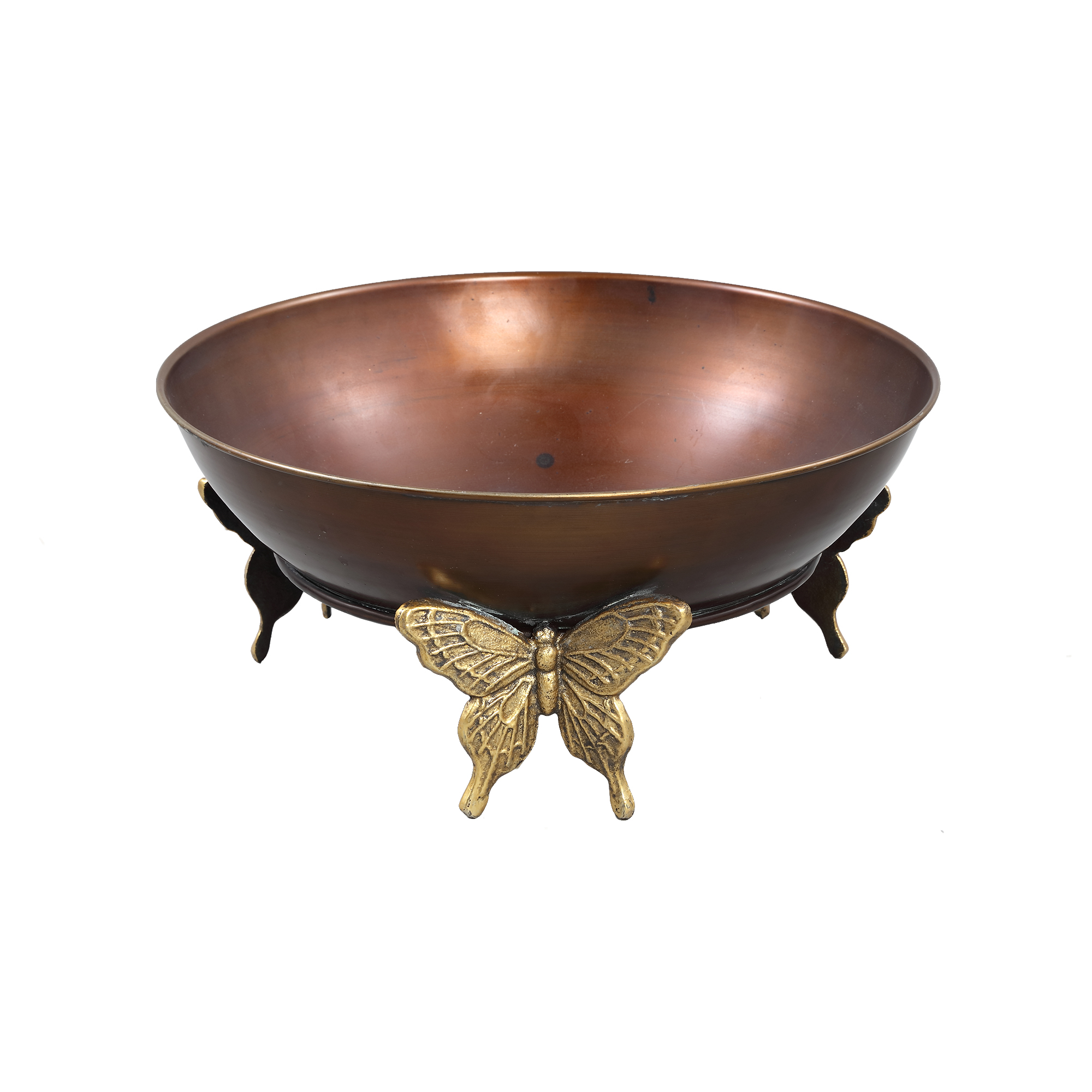 Tiana Copper metal bowl bith butterfly bottom