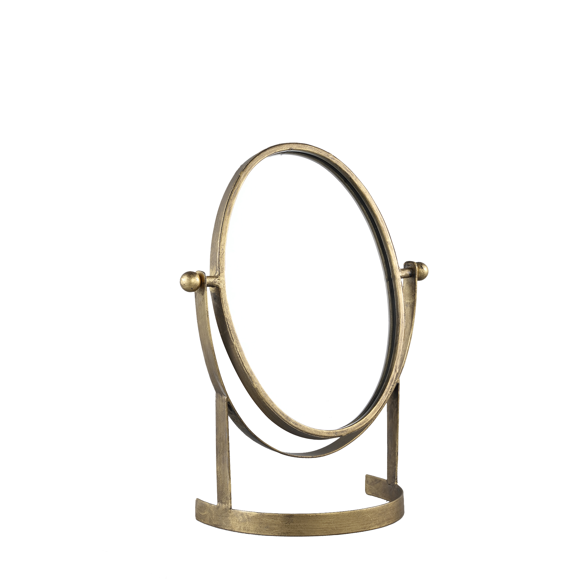 Annika Gold metal table mirror oval shape