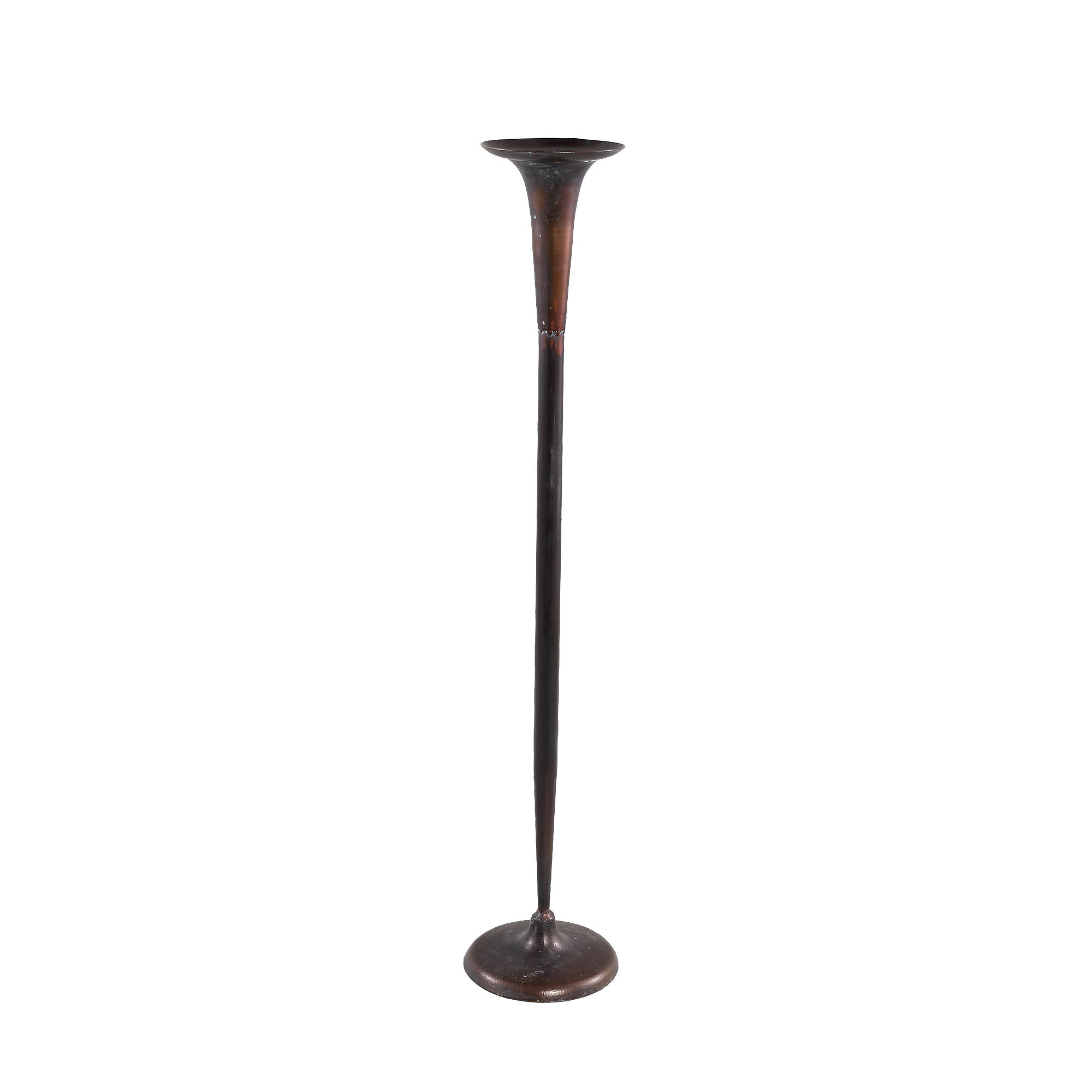 Ester Copper metal candleholder straight rnd highS