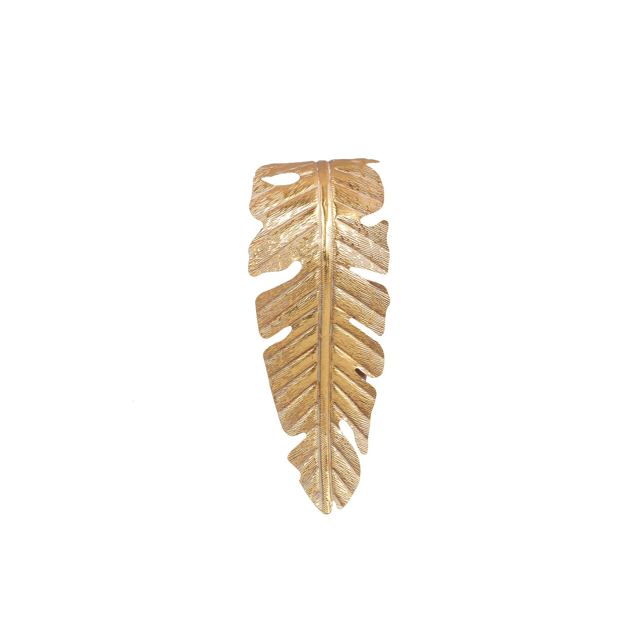 Asis Gold iron lamp wall leaf shape small
