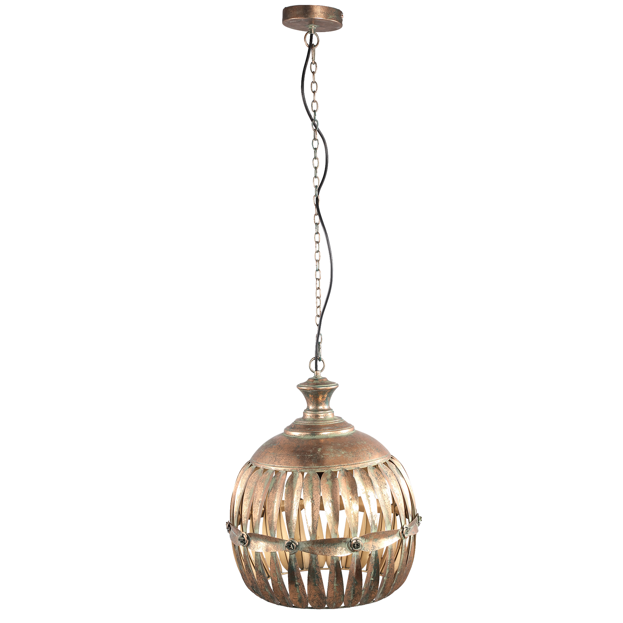 Ixavi Gold iron hanging lamp knotted look shade