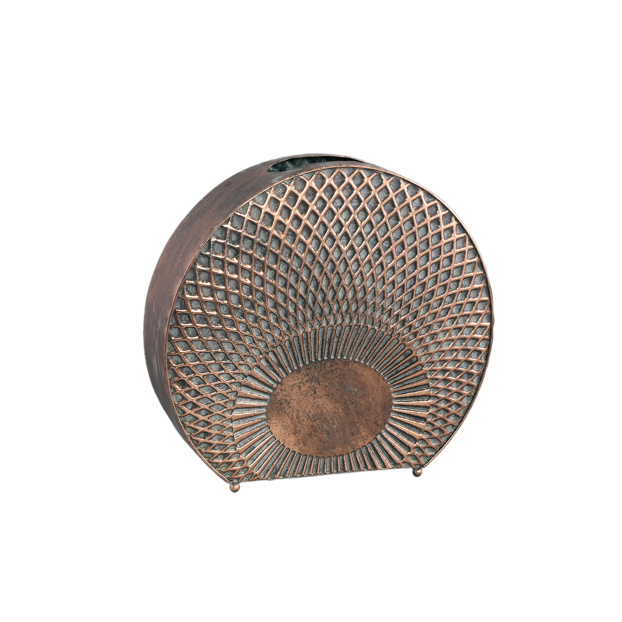 Yoeri Copper iron pot scales pattern round large