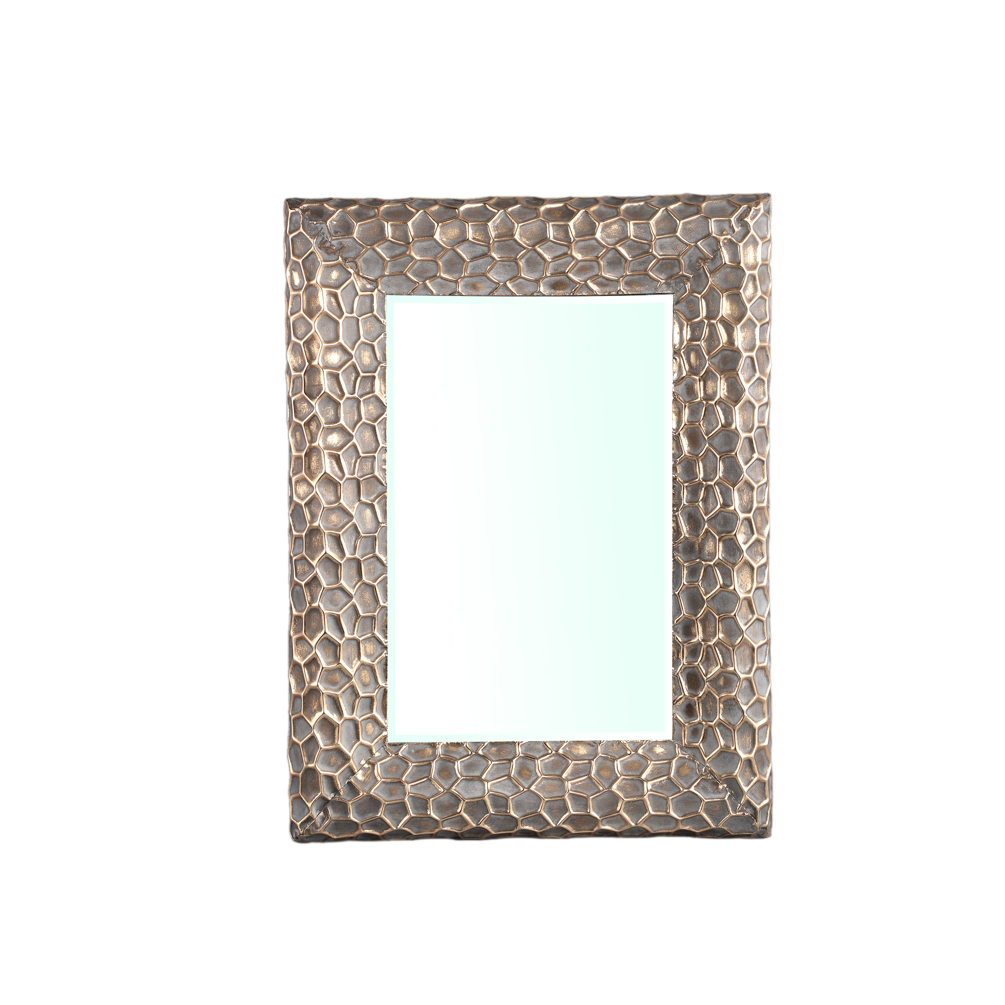 Ertas Gold iron mirror with pattern rectangle