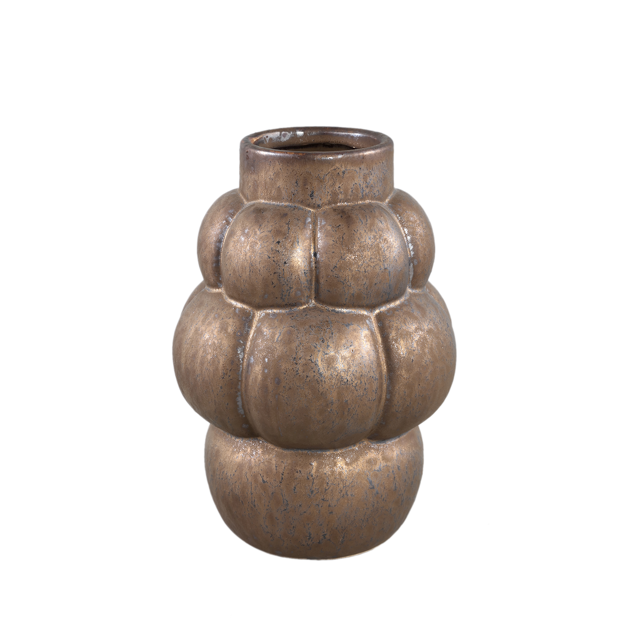 Nolay Bronze ceramic pot dotted pattern L