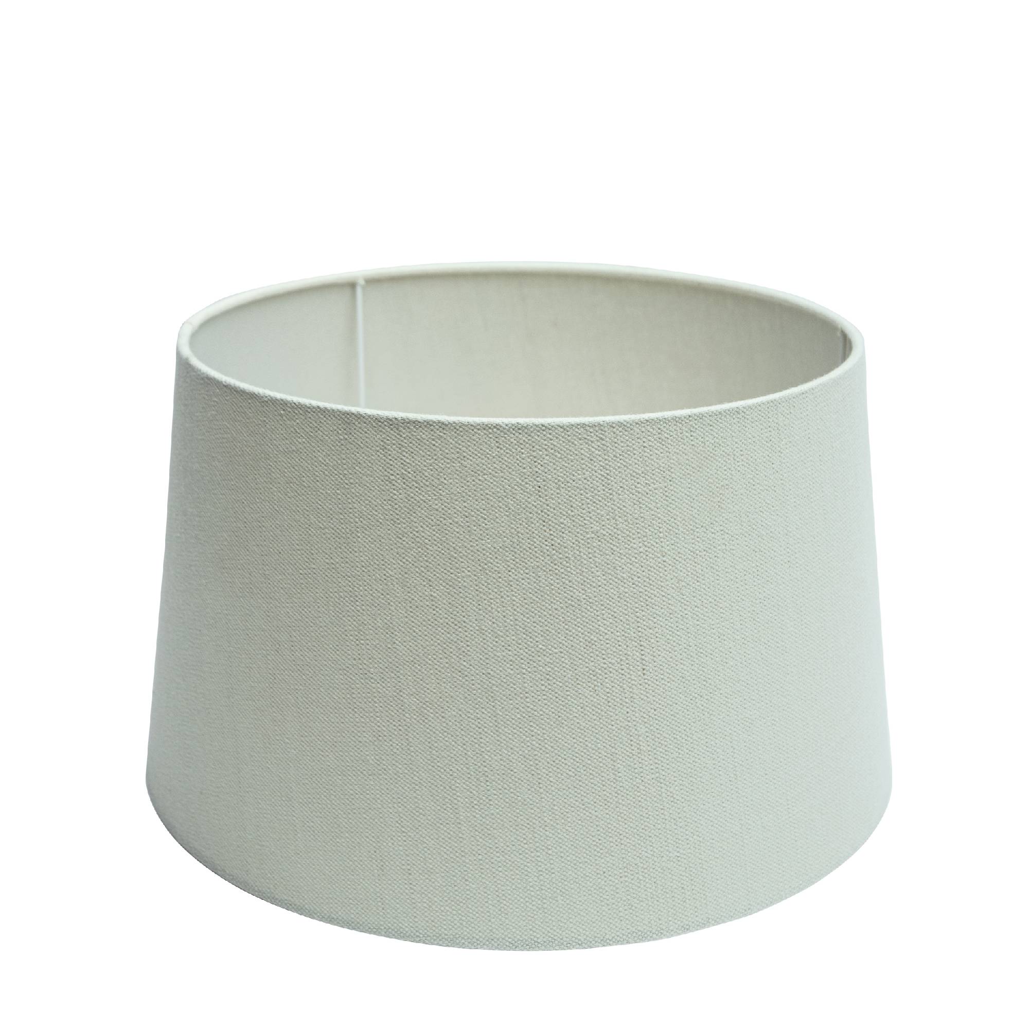 Caep White linen lampshade round S
